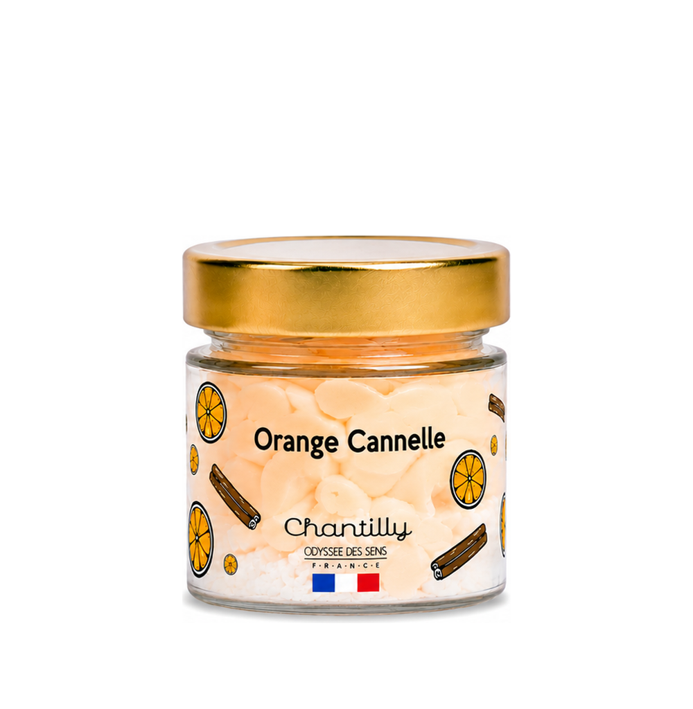 Świeca Chantilly Świąteczna 80g o zapachu Pomarańcza i Cynamon