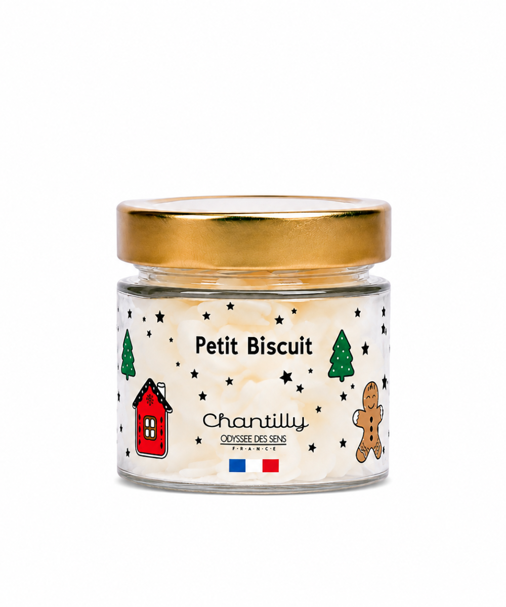 Świeca Chantilly Świąteczna 80g o zapachu Małych Ciasteczek