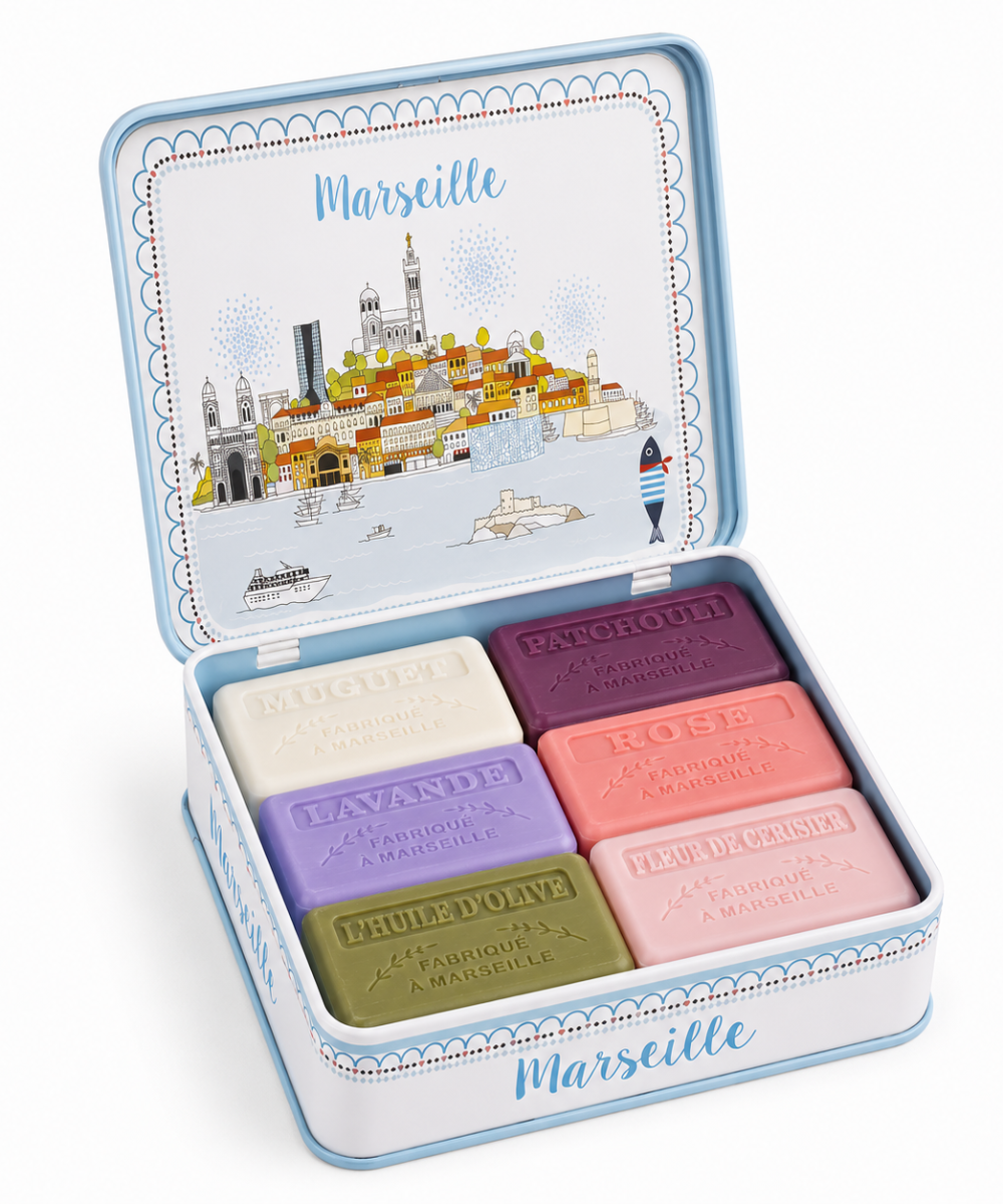 Zestaw 6 pachnących mydeł marsylskich – Marseille