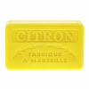 Savonnette marseillaise parfumée Citron 60 g sur fond blanc