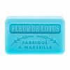 Savonnette marseillaise parfumée Fleur de lotus 60 g sur fond blanc