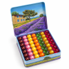 Coffret Champ de Lavande ouvert avec 49 perles de bain