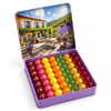 Coffret Maison Provençale ouvert contenant 49 perles de bain